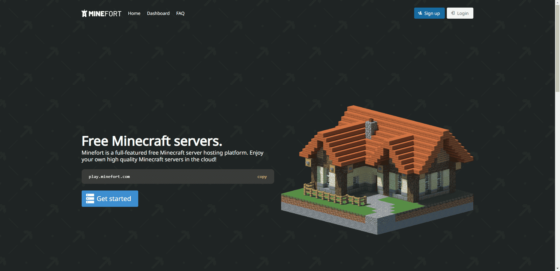 Site oficial do Minefort. Melhor Hospedagem de Servidor Minecraft Modded Gratuitamente