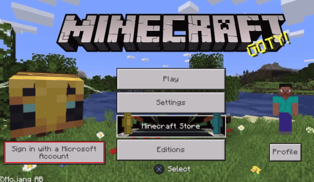 Minecraft に Microsoft アカウントでサインインします。 Hypixel Minecraft サーバーとマップでサインが見つからない問題を修正