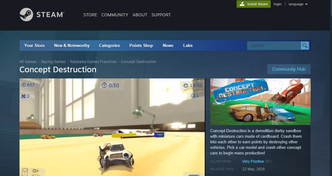 Destruction conceptuelle. BeamNG Drive est-il sur Xbox ?