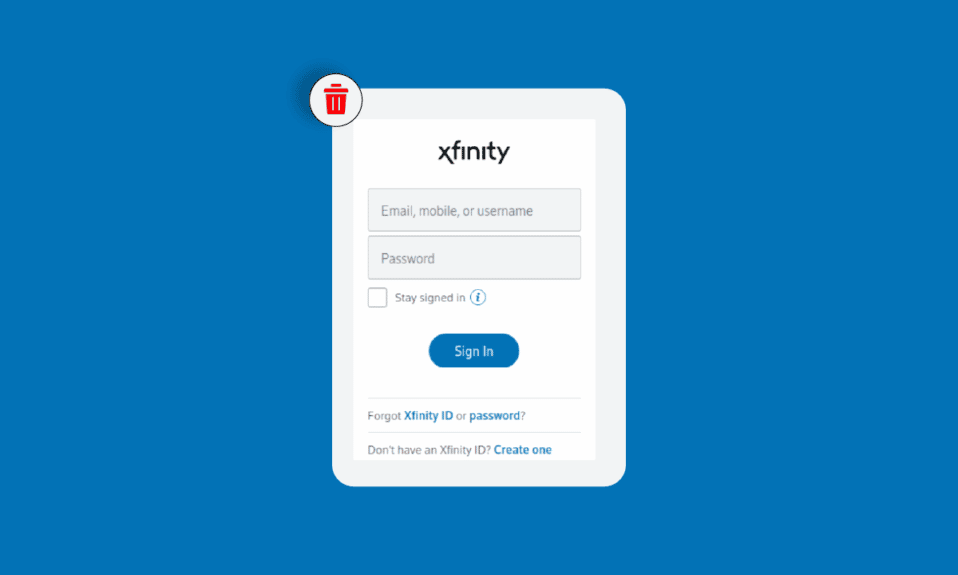 Xfinity アカウントを削除する方法