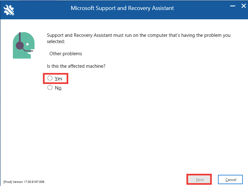 Evet'e tıklayın ve İleri'ye tıklayın. Outlook'u Düzeltmenin 8 Yolu Bu Geçerli Bir Dosya Adı Hatası Değil