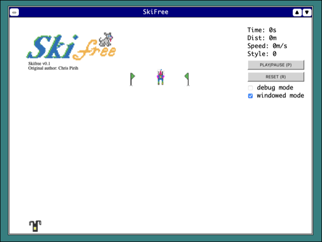 استنساخ SkiFree مصنوع في JavaScript