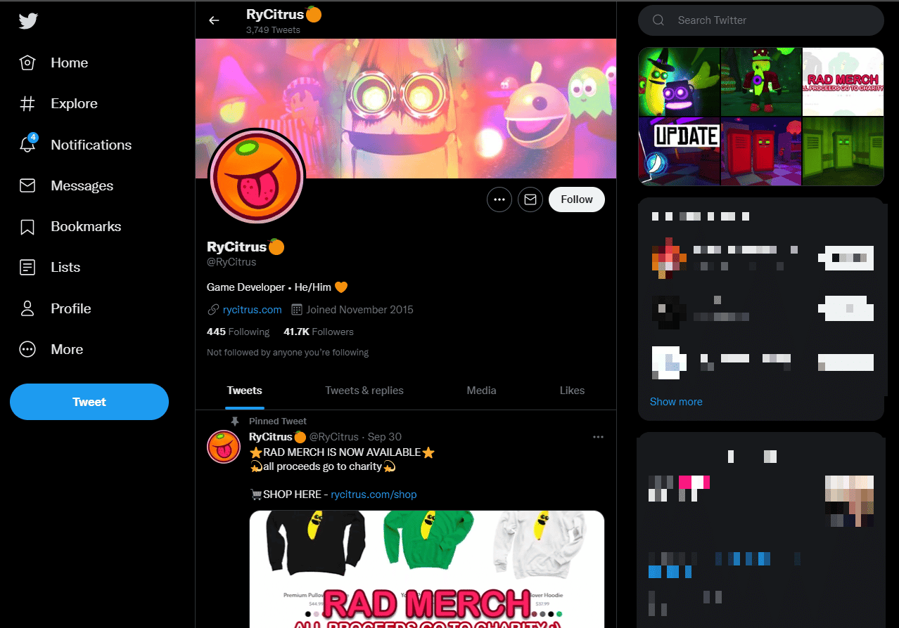 Page Twitter de RyCitrus