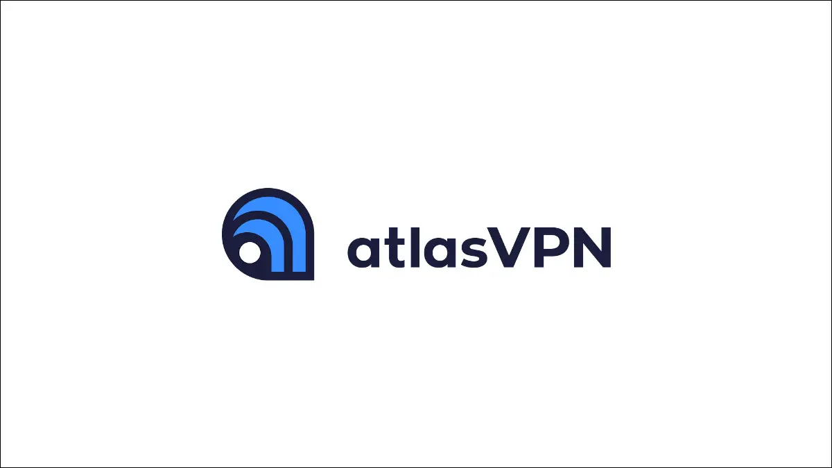 Logotipo de AtlasVPN sobre un fondo blanco