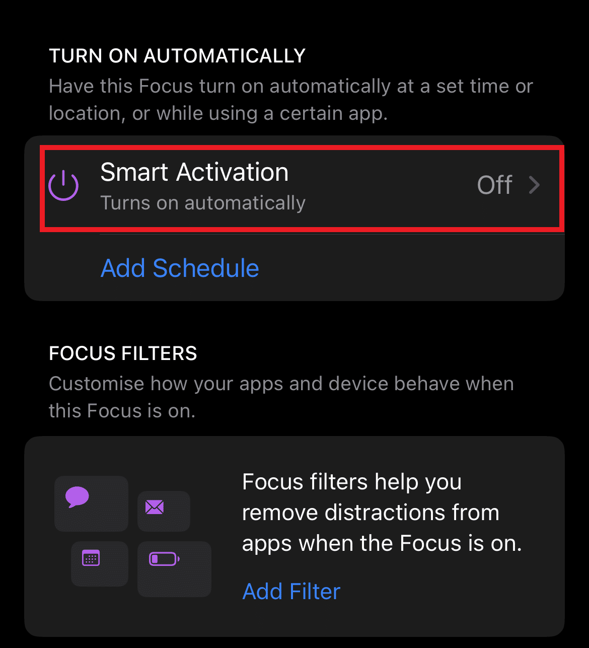 ACTIVEZ AUTOMATIQUEMENT l'option d'activation intelligente. Que signifie notifier quand même dans iOS 15 ?