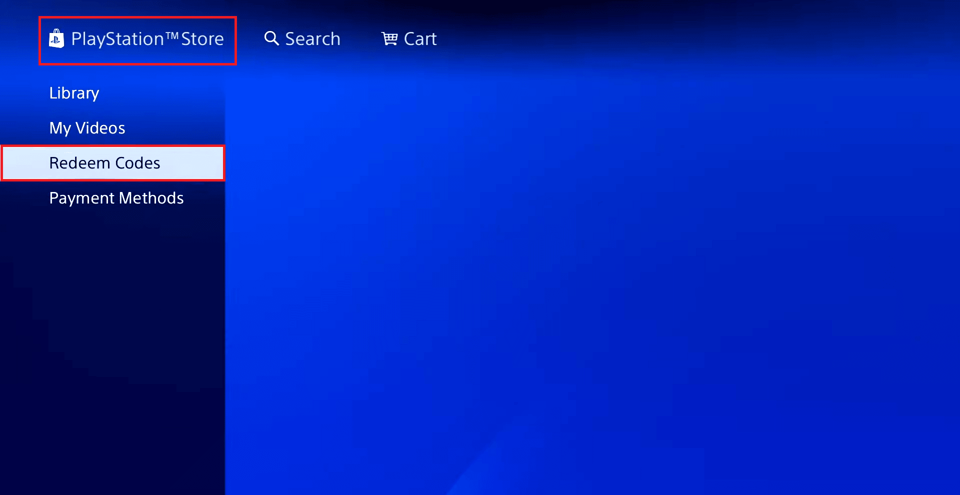 Codici di riscatto del PlayStation Store