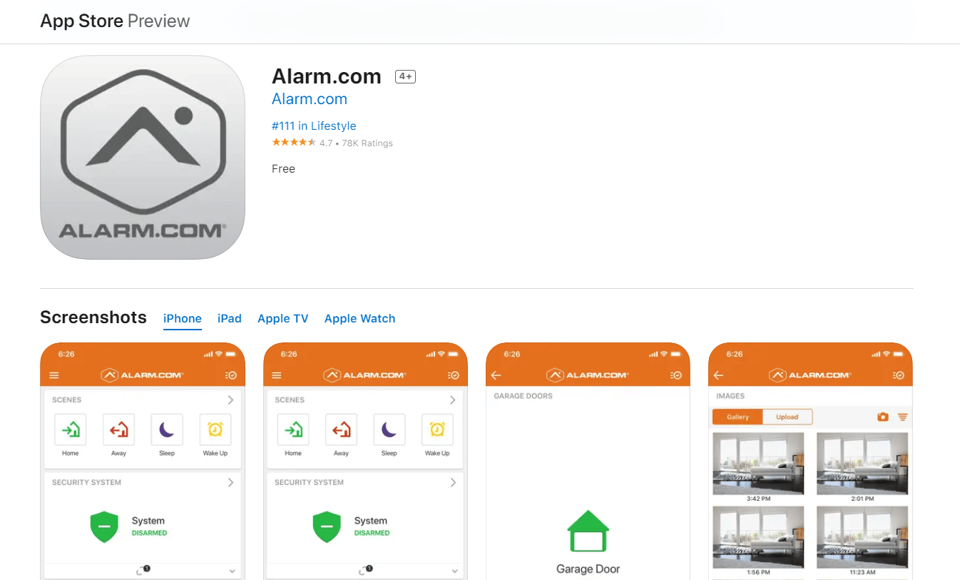 Alarm.com-App-Store | Verbinden Sie Ihre SQ11-Minikamera mit Ihrem Telefon