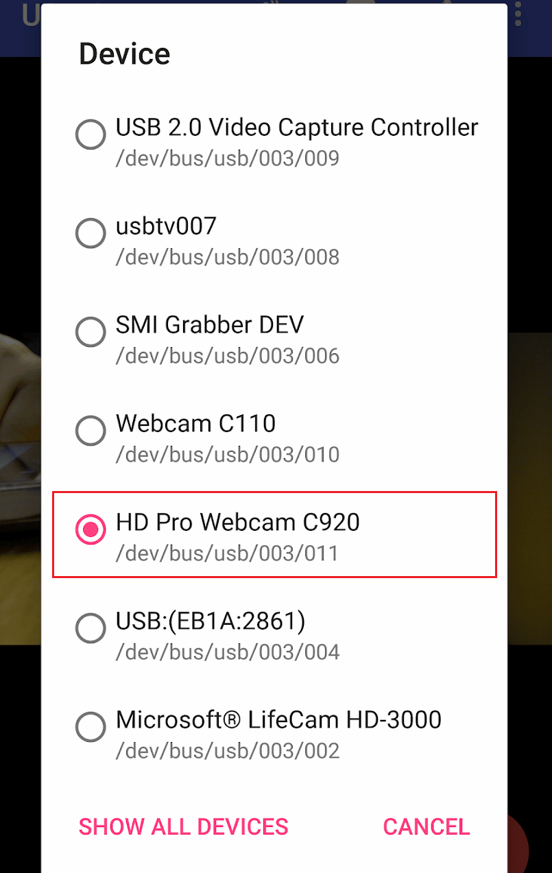 Toque la cámara espía deseada desde la sección del dispositivo en la aplicación para conectarla | conecte su mini cámara SQ11 a su teléfono