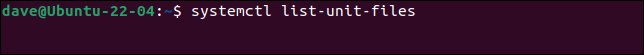 Verwenden von systemctl zum Auflisten von Unit-Dateien ohne Filterung