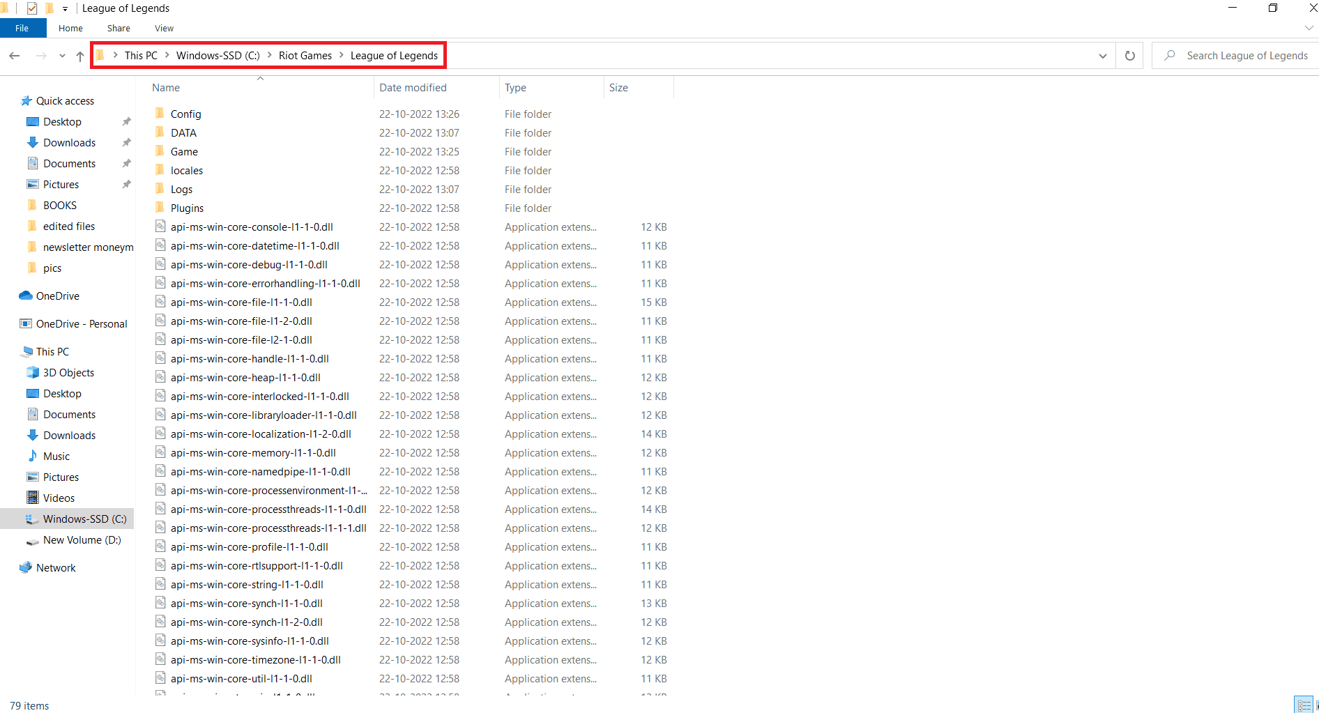 โฟลเดอร์ Lol ใน File Explorer | วิธีเปลี่ยนภาษาใน LoL