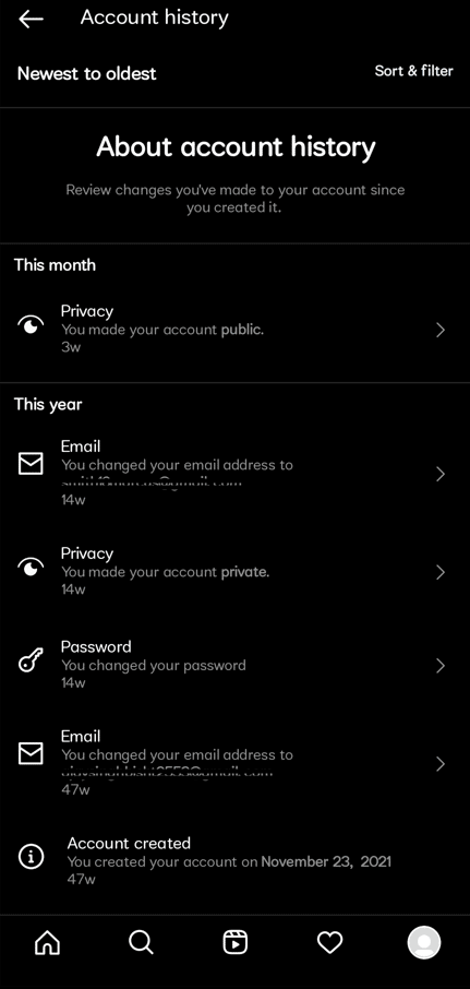 Tüm hesap hareketlerinizi yıllara göre görüntüleyebilirsiniz | Instagram İzlenen Video Geçmişi Nasıl Görülür?
