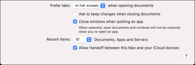 Attiva e disattiva Handoff di macOS