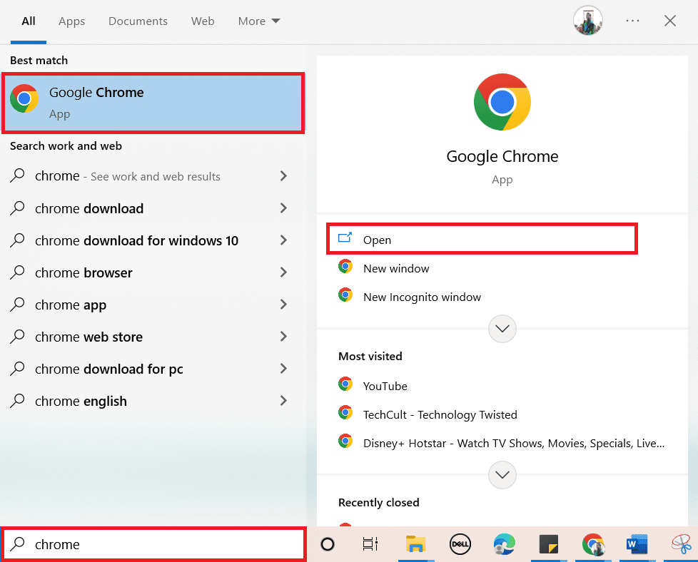 Windows arama çubuğuna Chrome yazın ve Aç'a tıklayın. Twitch avatar boyutu nasıl düzeltilir