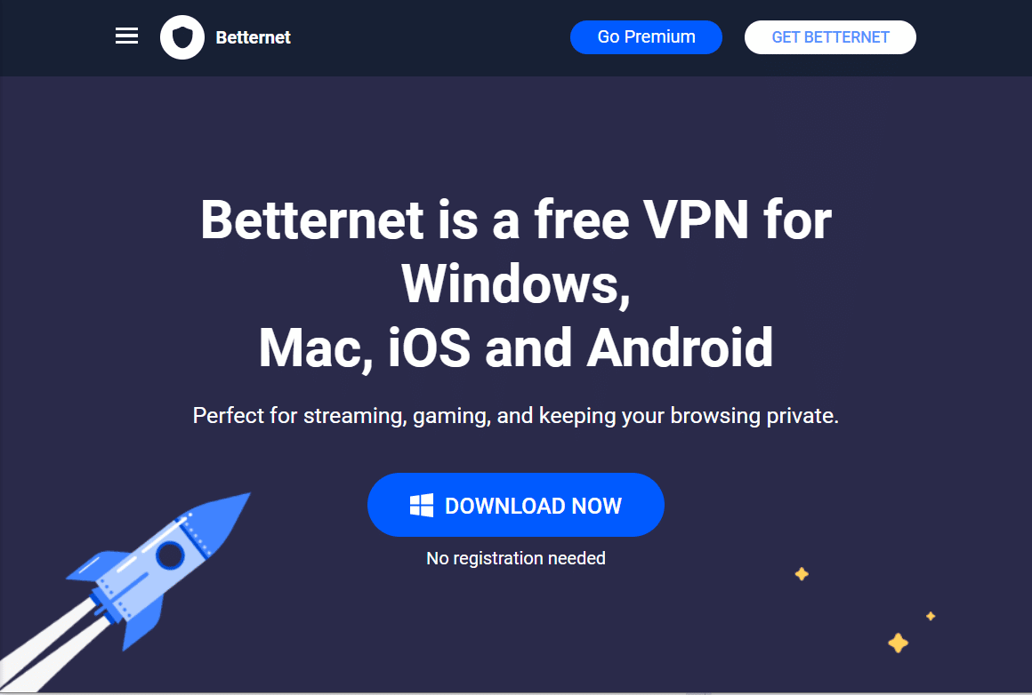 Betternet-VPN. Die besten kostenlosen VPNs für Windows 11