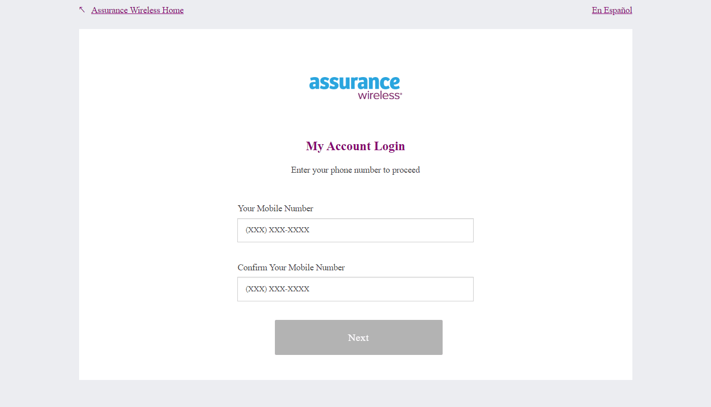 Strona logowania Assurance Wireless