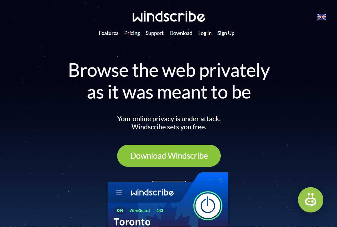 Windscribe. أفضل VPN مجاني لنظام التشغيل Windows 10