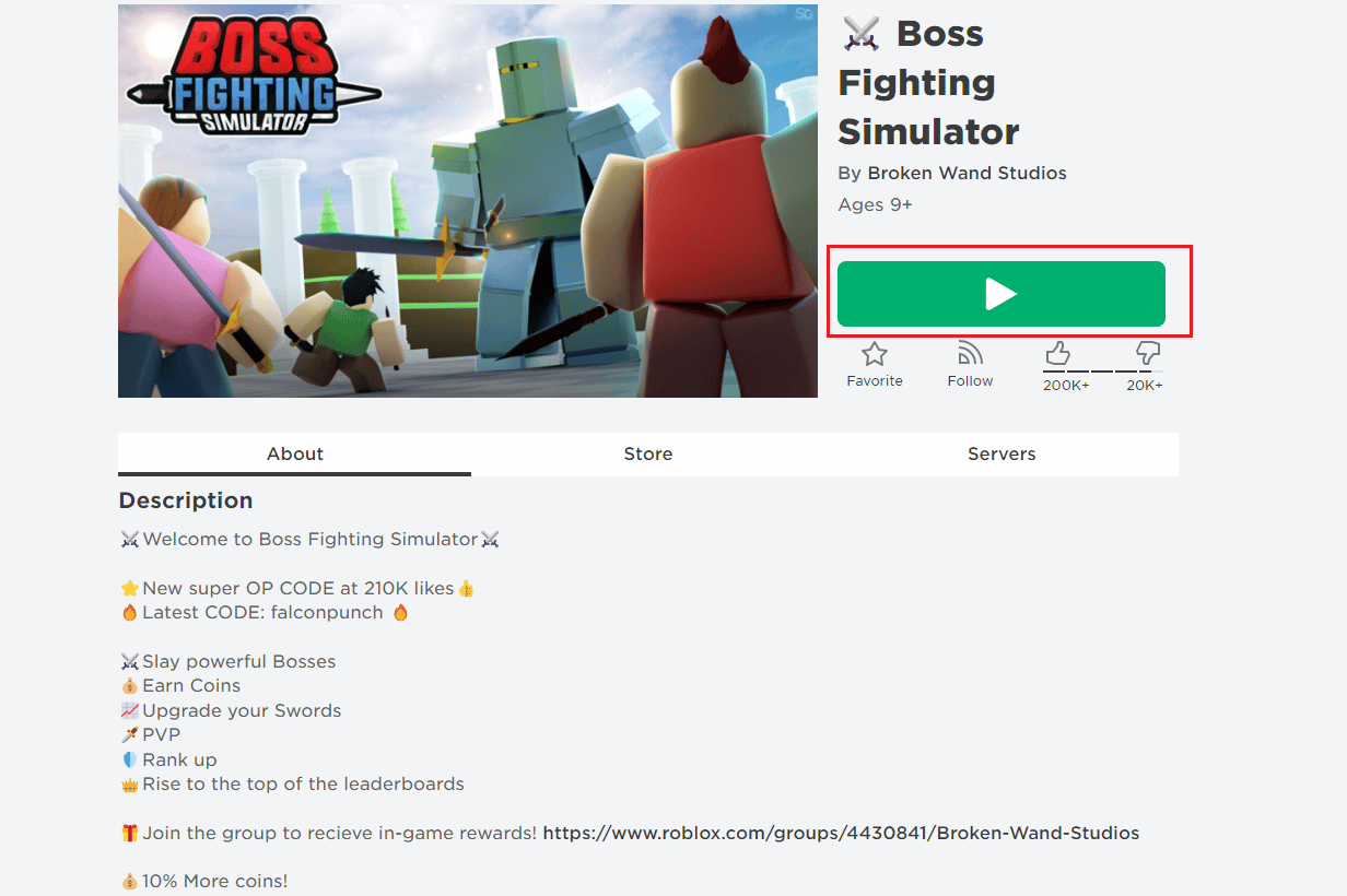 Roblox Boss Dövüş Simülatörü oyunu