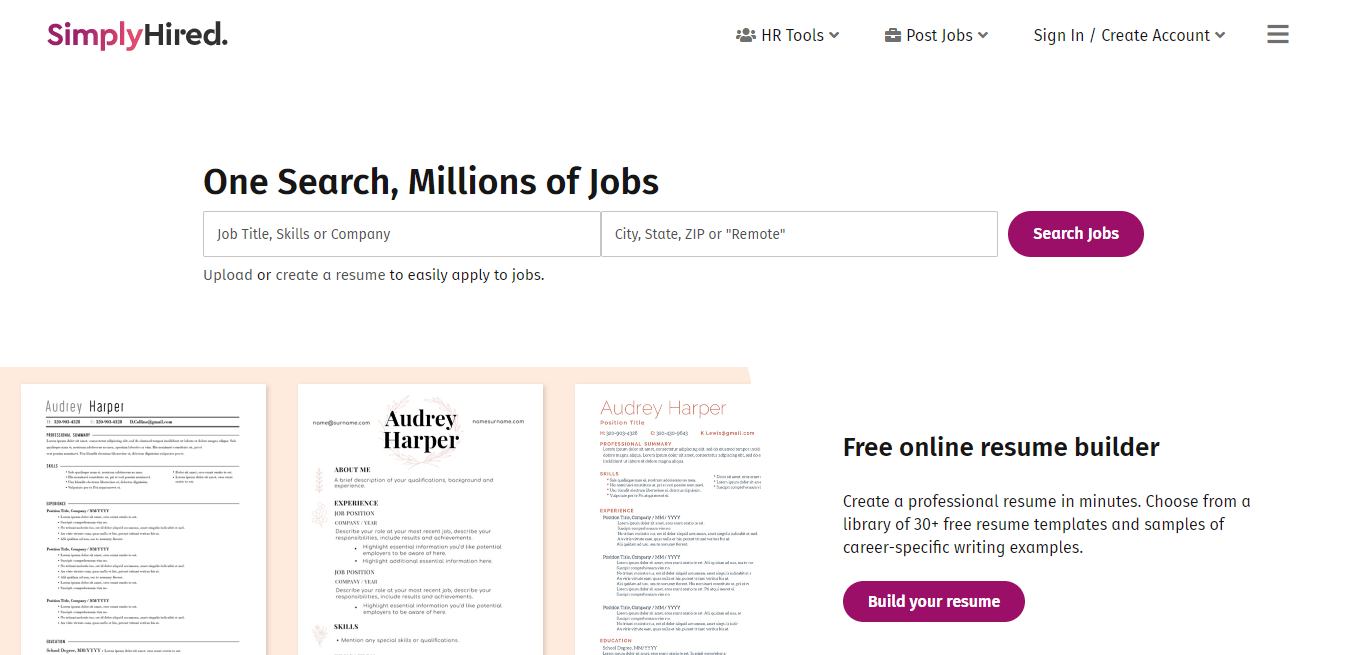 Site officiel de SimplyHired