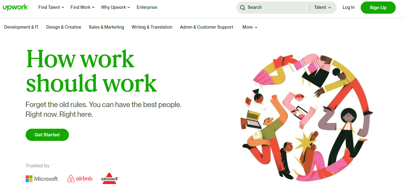 Situs web OPfficail dari Upwork