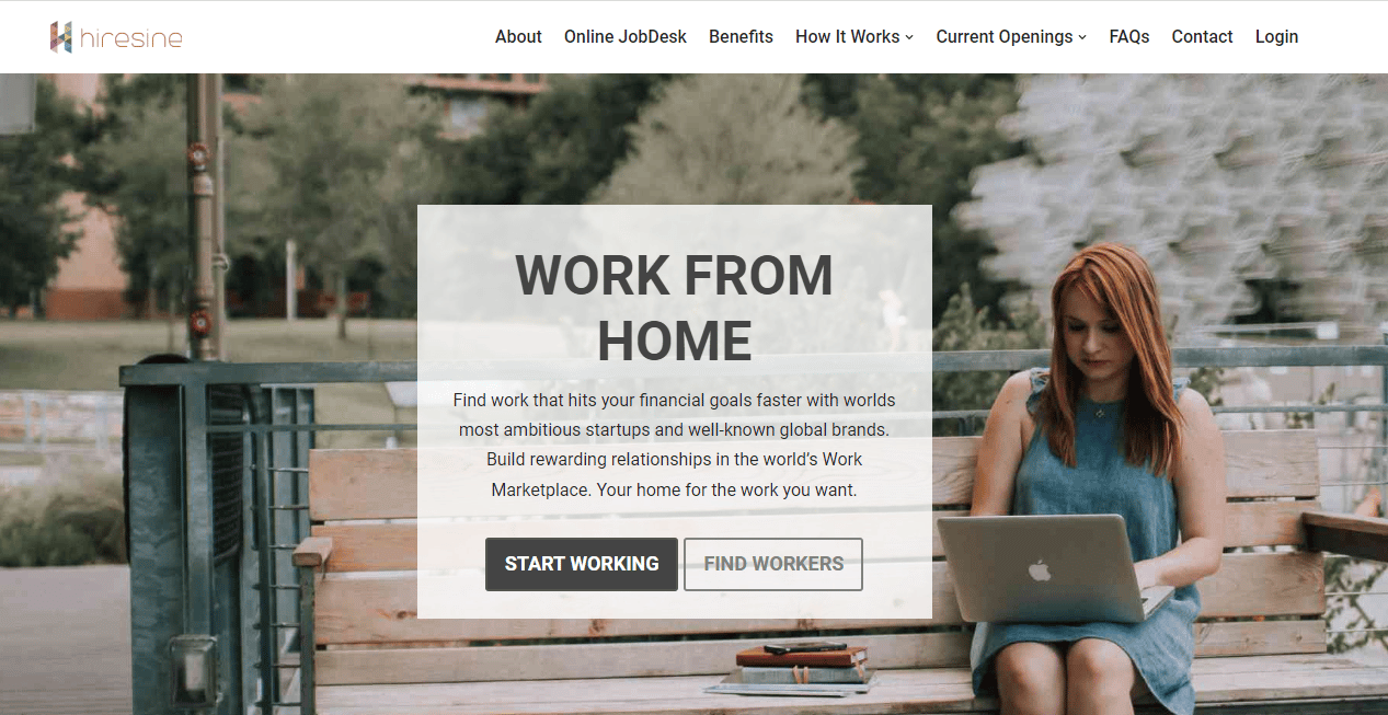 Situs resmi Hiresine. 21 Situs Web Freelancing Terbaik untuk Pemula