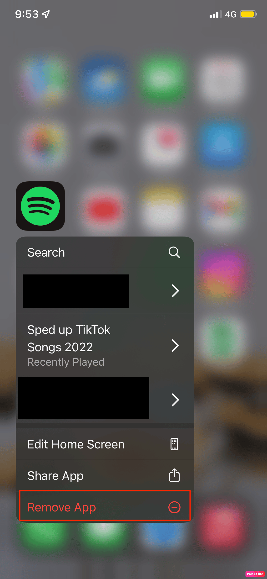 klik hapus aplikasi. Perbaiki Tidak Dapat Masuk ke Spotify dengan Kata Sandi yang Benar