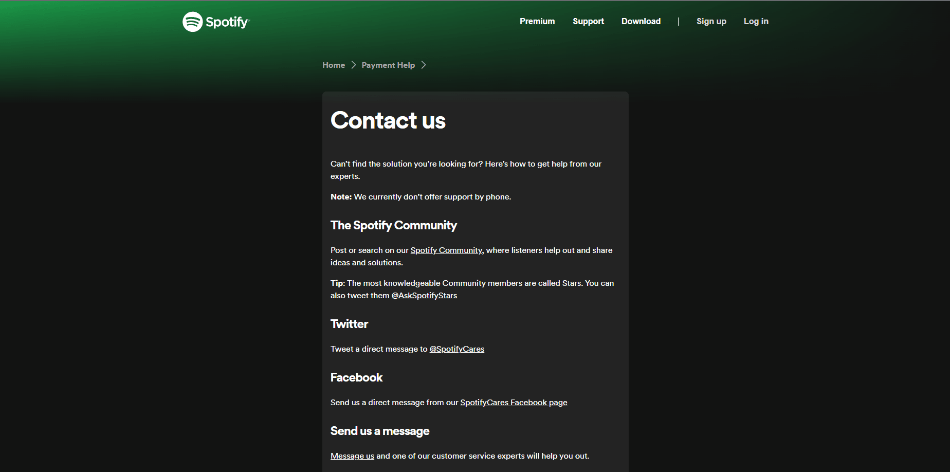 Supporto Spotify Pagina Contattaci. Fix Impossibile accedere a Spotify con la password corretta