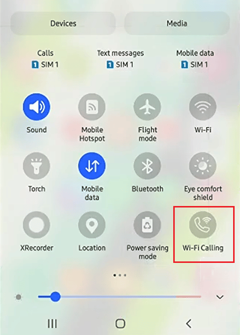 Appuyez sur l'option Appels Wi-Fi pour l'activer