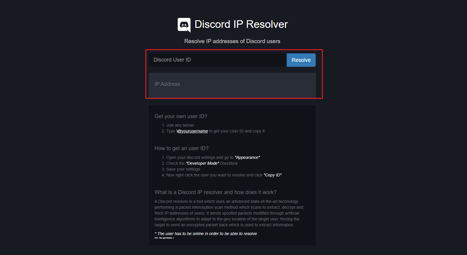 Discord IP-Resolver. So finden Sie die IP von jemandem auf Discord