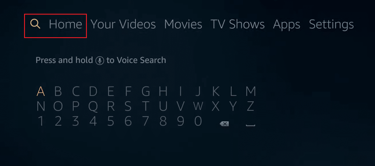 Amzon firestick ou firetv home search