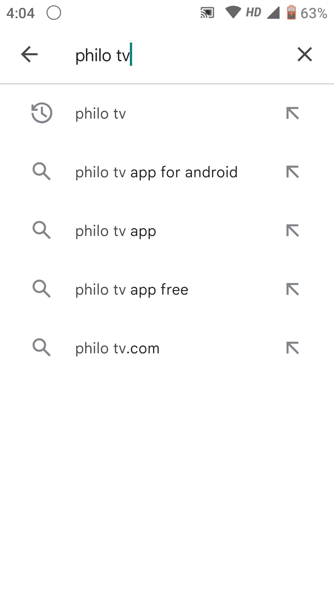 ค้นหา philo tv ใน playstore