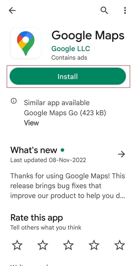 installer Google Maps