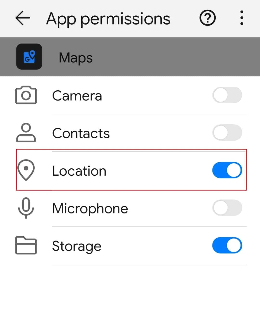 activer l'autorisation de localisation