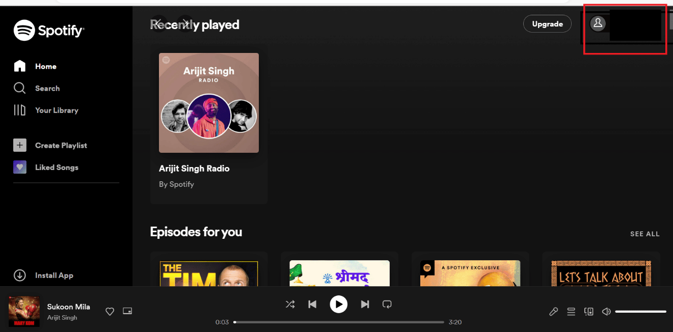 ícone de perfil. Como remover o dispositivo do Spotify Connect