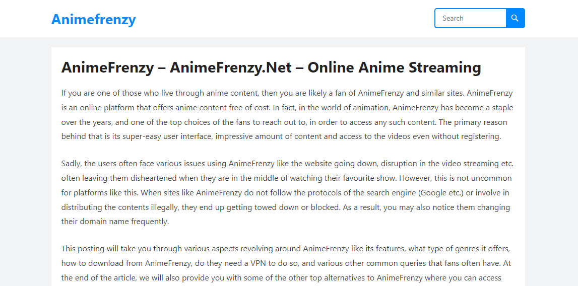 AnimeFrenzy. 20 Alternatif Kerja Terbaik untuk KissAnime