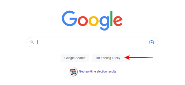 Google Mă simt butonul norocos