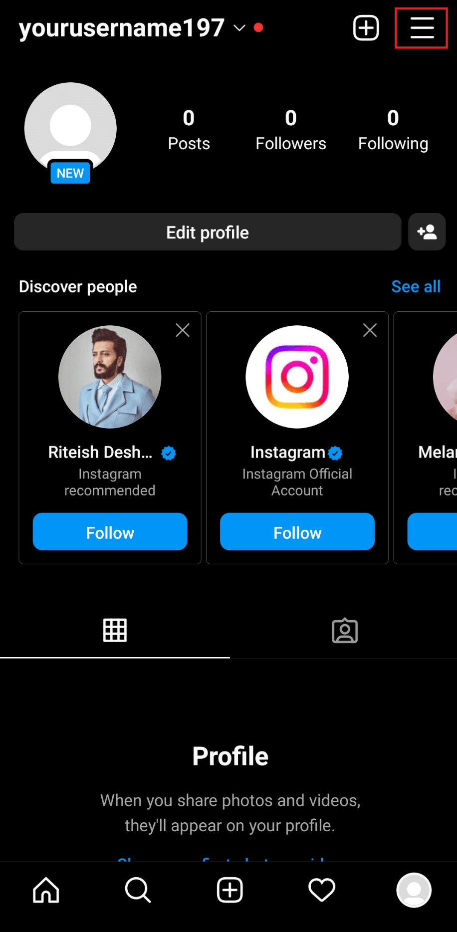 Instagram の 3 つの水平線。 Instagramアカウントを一時的に無効にする方法