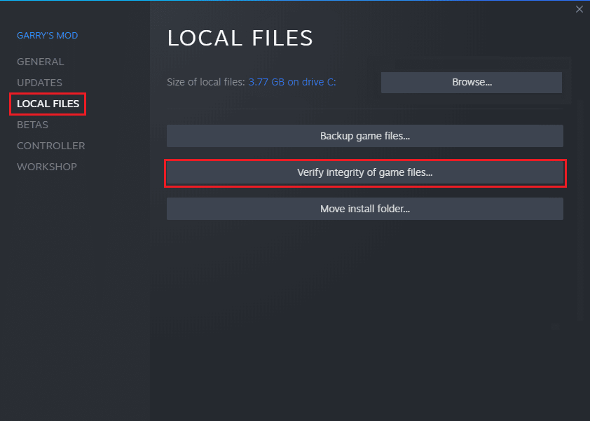 verifikasi integritas file game