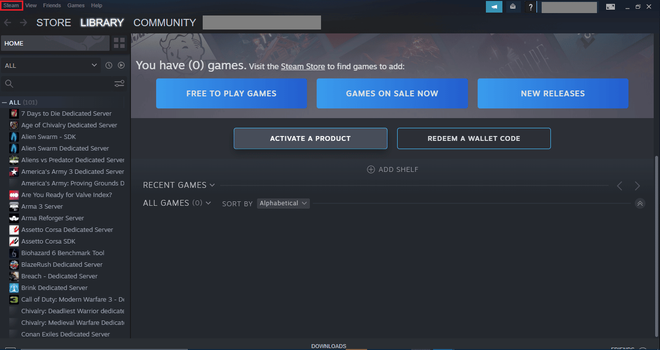 option vapeur. Correction d'une erreur d'utilisateur Steam sur le mod de Garry