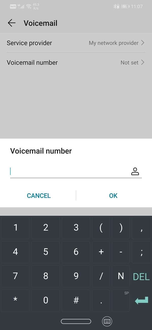 Appuyez sur l'option Numéro de messagerie vocale et entrez le numéro de messagerie vocale. Correction de la messagerie vocale Samsung Galaxy 5 ne fonctionnant pas