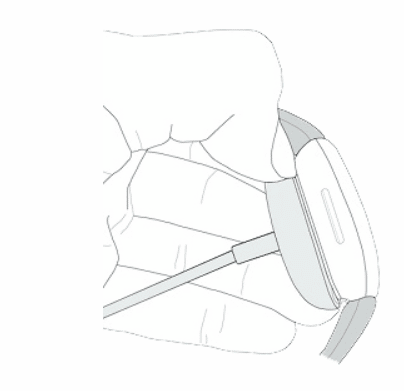 充電器に接続されたフィットビット