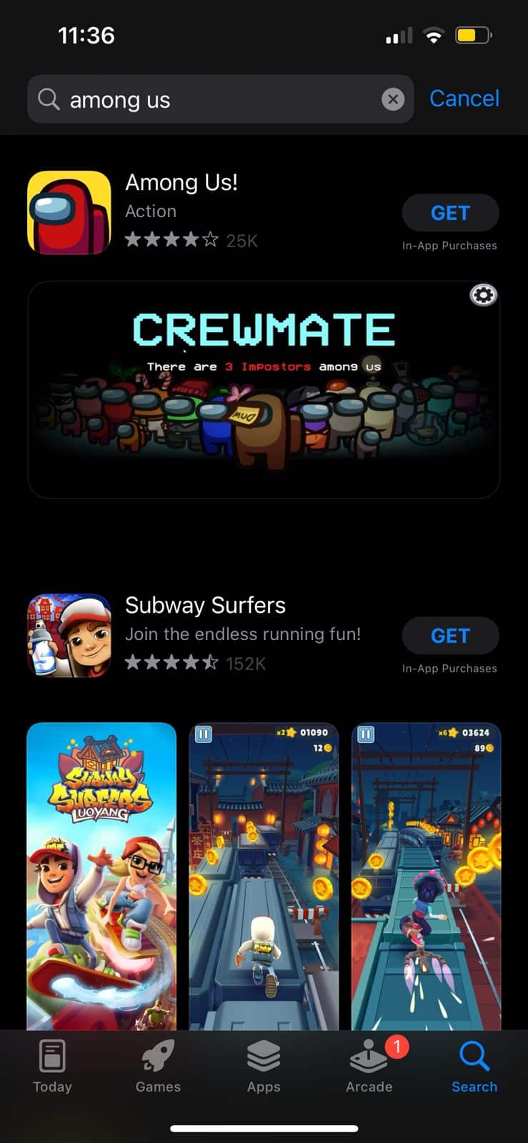 ในหมู่พวกเราเกมบน App Store