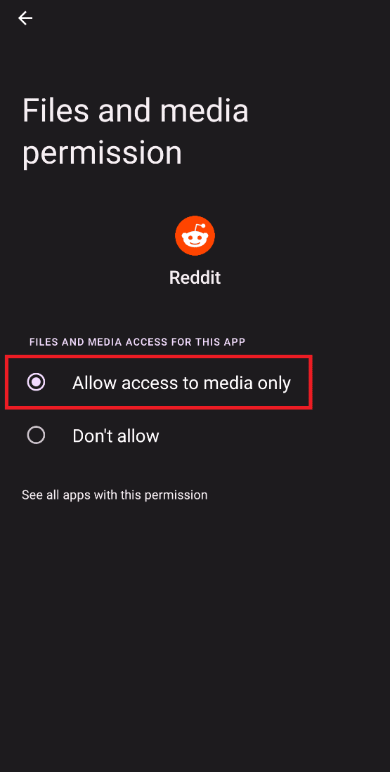 file aplikasi reddit dan izin media