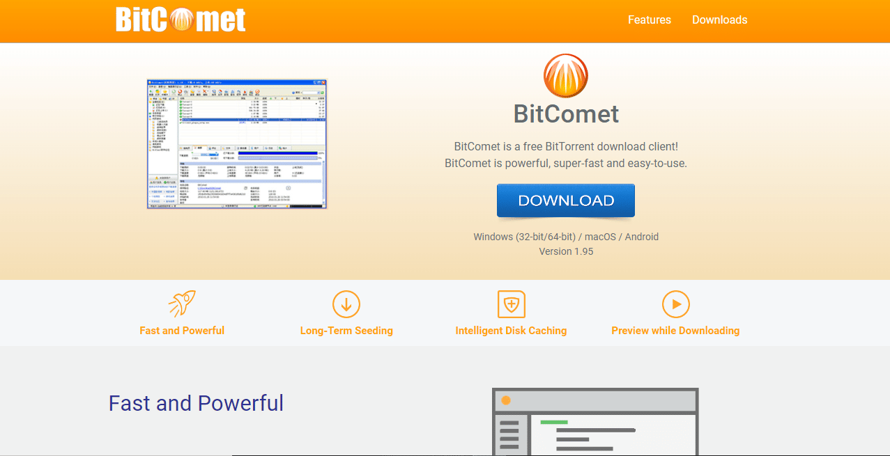 Gestore di download di Bit Comet