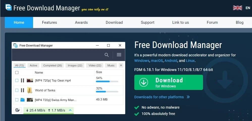 Manager de descărcare gratuită pentru Windows