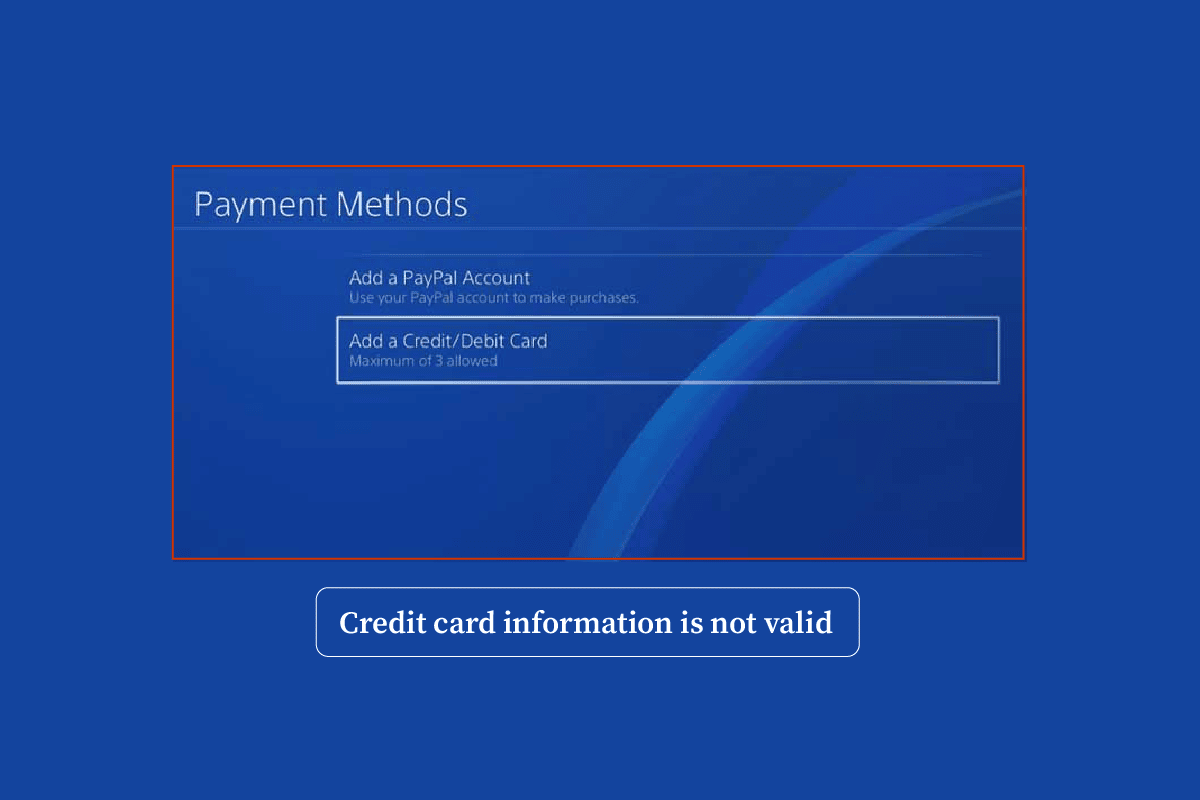 PS4에서 신용 카드 정보가 유효하지 않다고 표시되는 이유는 무엇입니까? | PS4에서 내 지갑에 자금 추가