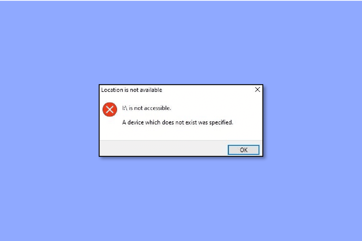 Correggere un dispositivo che non esiste è stato specificato errore su Windows 10