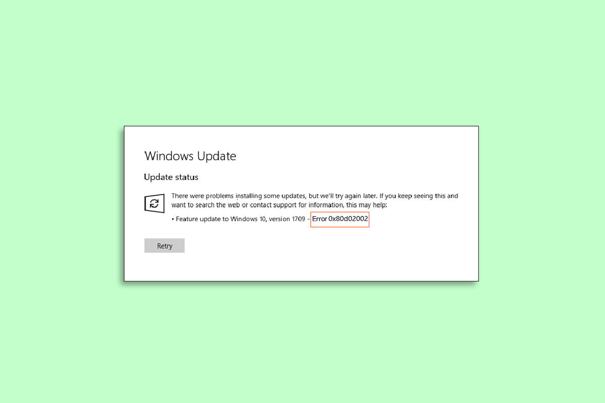 Beheben Sie den Windows 10-Aktualisierungsfehler 0x80d02002