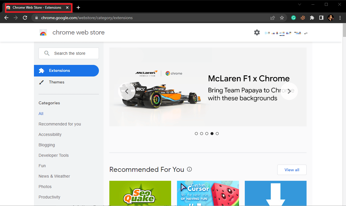 Besuchen Sie den Chrome Web Store