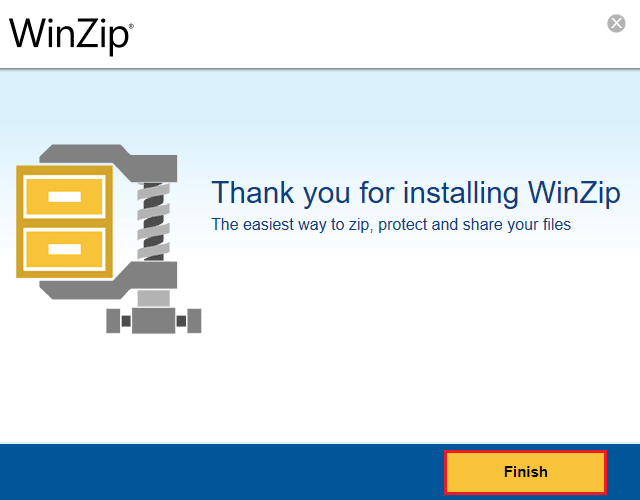 Klicken Sie nach der Installation von WinZip auf Fertig stellen. Bester kostenloser Zip-Dateikonverter