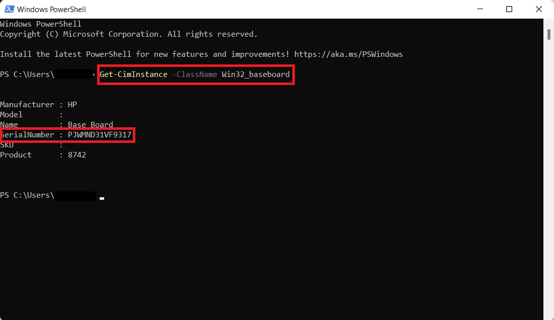 Numero di serie in Windows PowerShell. Come controllare il modello della scheda madre in Windows 10